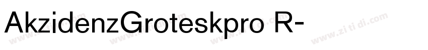 AkzidenzGroteskpro R字体转换